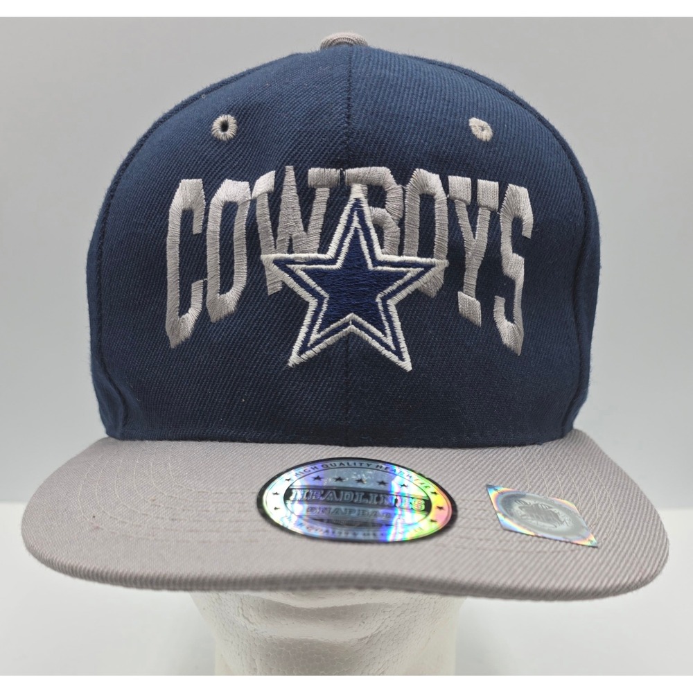 Headlines Dallas Cowboys Snapback Hat Navy Grey NFL Football Cap